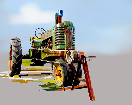 Vintage Tractor V Poster Print - Emily Kalina