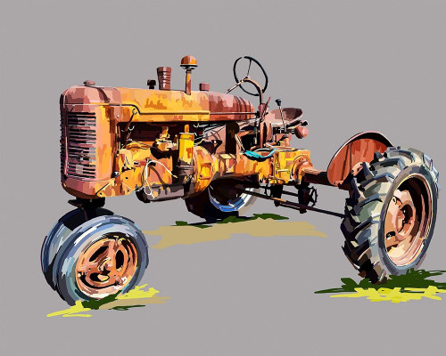 Vintage Tractor XVI Poster Print - Emily Kalina