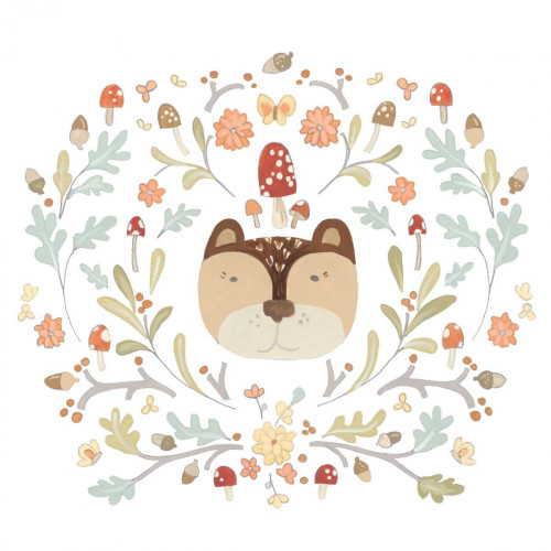 Whimsical Woodland Faces I Poster Print - June Erica Vess