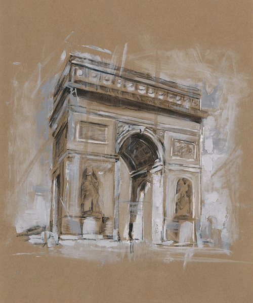 Brushwork Architecture Study I Poster Print - Ethan Harper