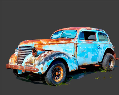 Rusty Car I Poster Print - Emily Kalina