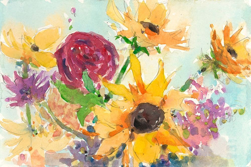 Bright Wild Flowers II Poster Print - Samuel Dixon