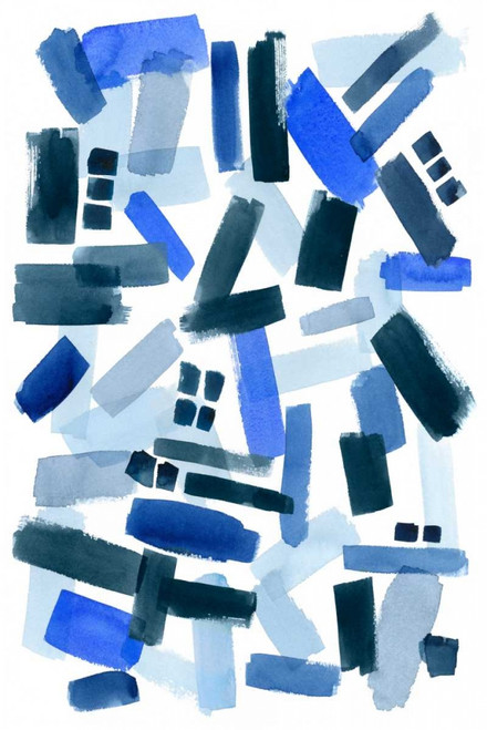 Cerulean Strokes II Poster Print - Grace Popp