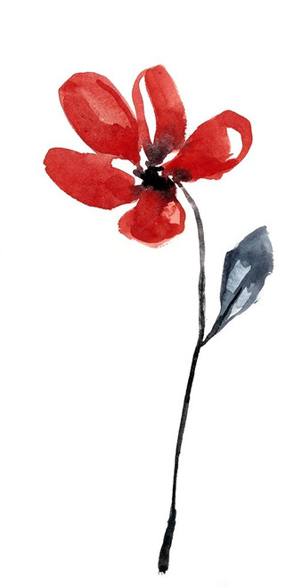 Sumi-e en Rouge II Poster Print - Jennifer Goldberger