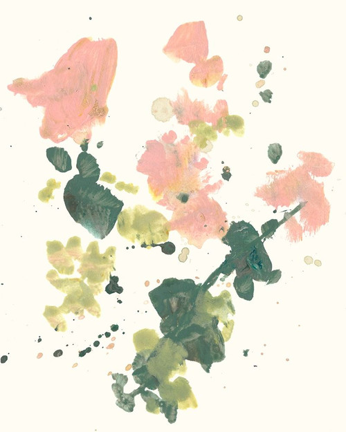 Blush and Olive Splash I Poster Print - Jennifer Goldberger