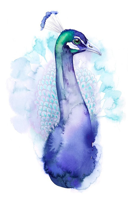 Bejeweled Peacock I Poster Print - Grace Popp