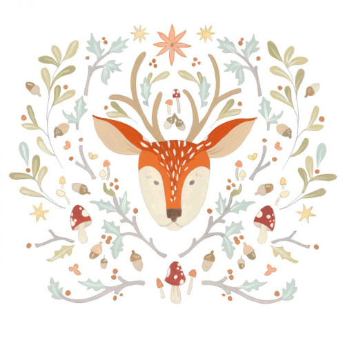 Whimsical Woodland Faces III Poster Print - June Erica Vess