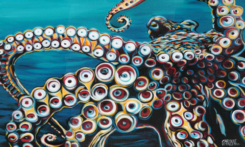 Wild Octopus I Poster Print - Carolee Vitaletti