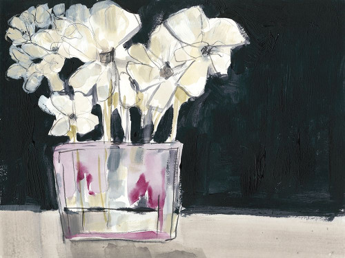 White Flowers in Fuchsia II Poster Print - Jennifer Goldberger