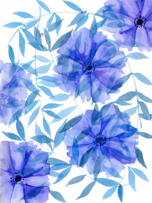 Midnight Flowers I Poster Print - Melissa Wang