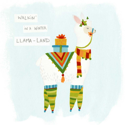 Fa-la-la-la Llama II Poster Print - June Erica Vess