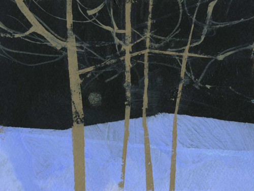 Four Trees and the Moon II Poster Print - Paul Bailey