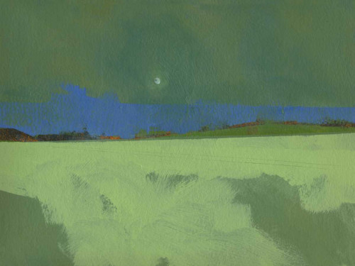 Green Moon Rising Poster Print - Paul Bailey