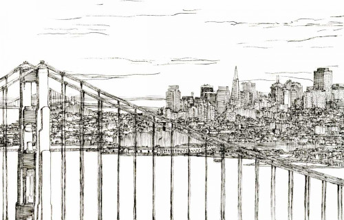 Skyline Sketch II Poster Print - Melissa Wang