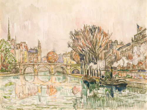 The Pont Neuf, Paris Poster Print - Paul Signac
