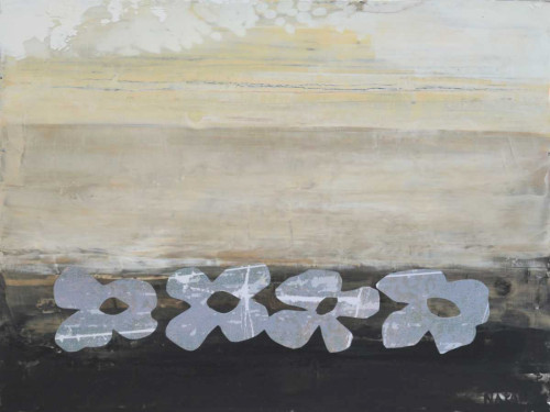 Stenciled Posies V Poster Print - Natalie Avondet