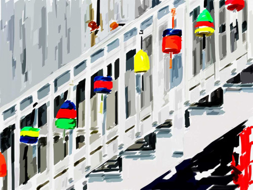 Vibrant Buoys IV Poster Print - Emily Kalina