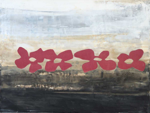 Stenciled Posies III Poster Print - Natalie Avondet