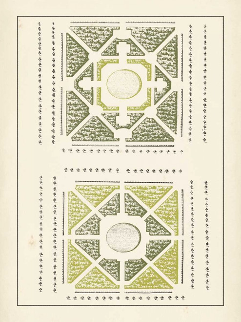 Green Garden Maze IV Poster Print - J.F. Blondel