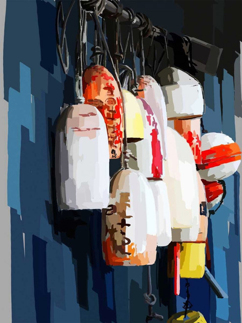 Vibrant Buoys II Poster Print - Emily Kalina