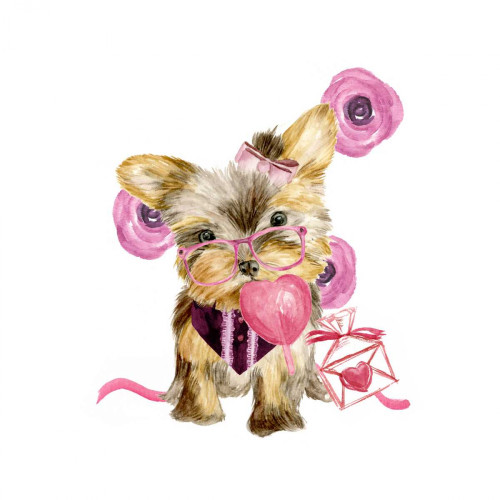 Valentine Puppy VI Poster Print - Melissa Wang