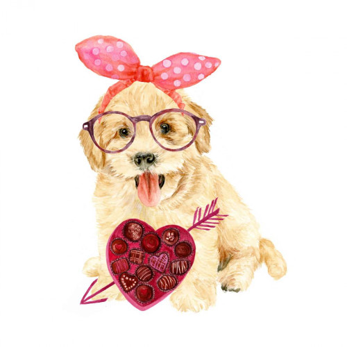 Valentine Puppy IV Poster Print - Melissa Wang
