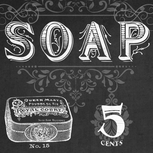 Chalkboard Bath Signs I Poster Print - June Erica Vess