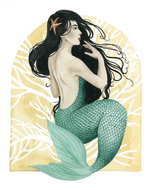 Deco Mermaid II Poster Print - Grace Popp