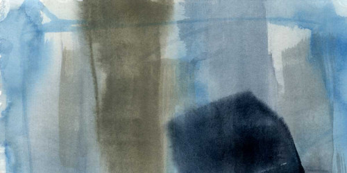 Blue on Grey I Poster Print - Jennifer Goldberger
