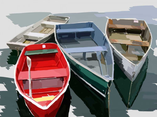 Bold Boats I Poster Print - Emily Kalina