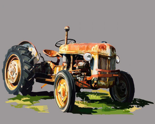 Vintage Tractor II Poster Print - Emily Kalina