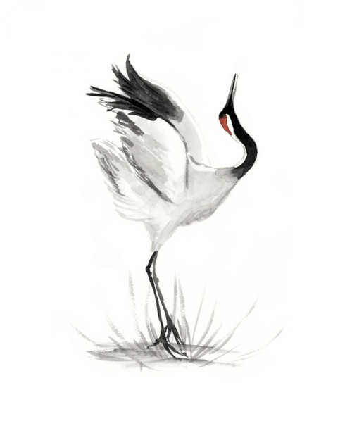Japanese Cranes I Poster Print - Naomi McCavitt
