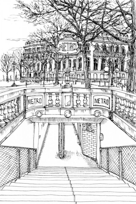 BandW City Scene VI Poster Print - Melissa Wang