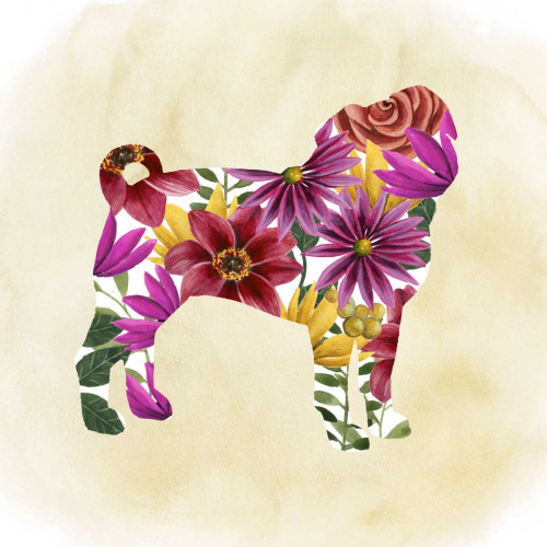 Flower Power Pup III Poster Print - Grace Popp