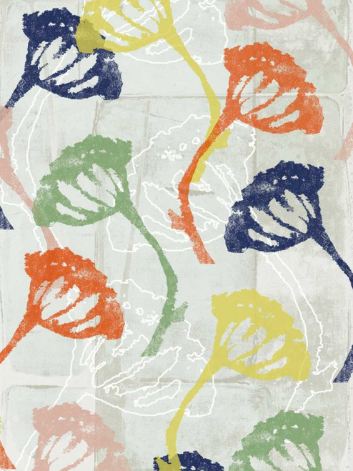 Stamped Floral II Poster Print - Jennifer Goldberger