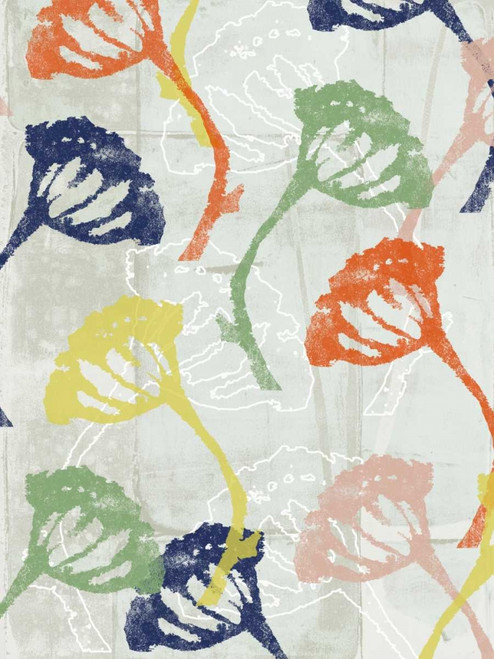Stamped Floral I Poster Print - Jennifer Goldberger