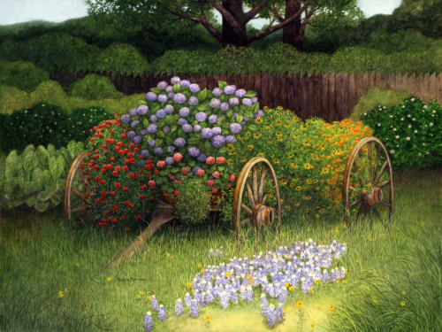 Flower Wagon Poster Print - Marcia Matcham