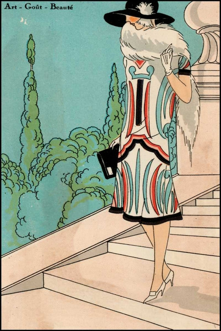 Vintage Couture V Poster Print - Unknown