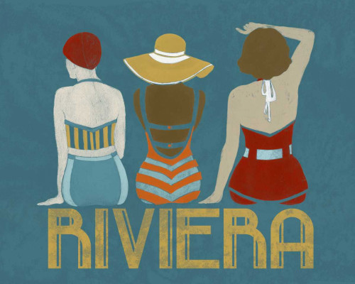 Vintage Bathing Beauties I Poster Print - June Erica Vess