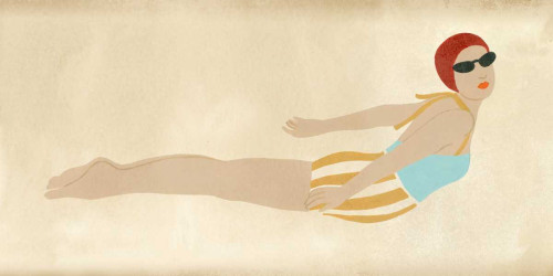 Vintage Diver I Poster Print - June Erica Vess