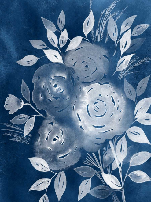 Cyanotype Roses II Poster Print - Grace Popp