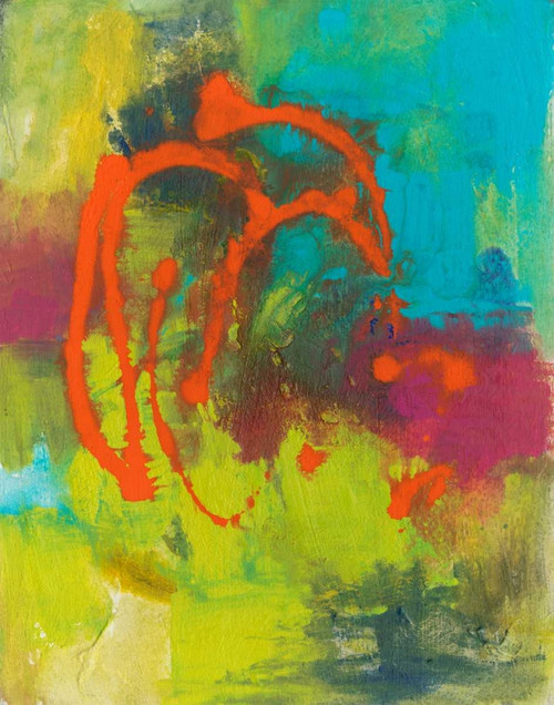 Orange Graffiti III Poster Print - Joyce Combs