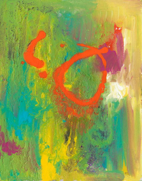 Orange Graffiti IV Poster Print - Joyce Combs