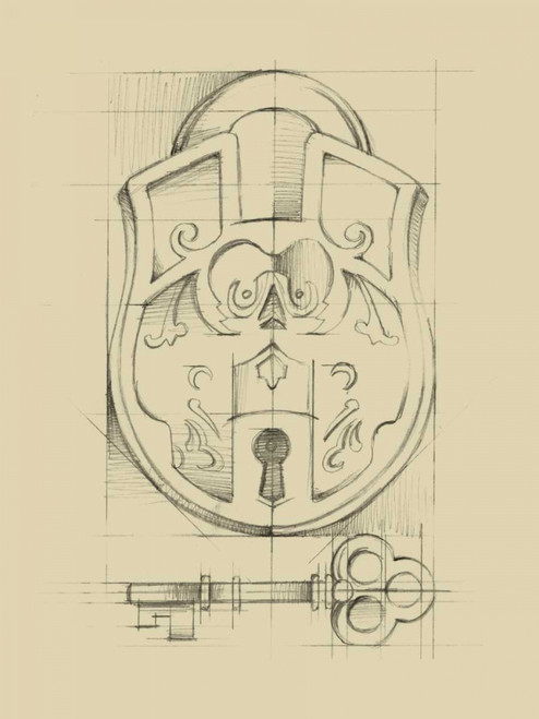 Vintage Padlock I Poster Print - Ethan Harper