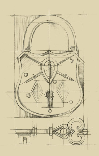 Vintage Padlock III Poster Print - Ethan Harper
