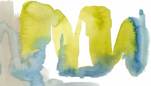 Indigo and Citron II Poster Print - Jennifer Goldberger