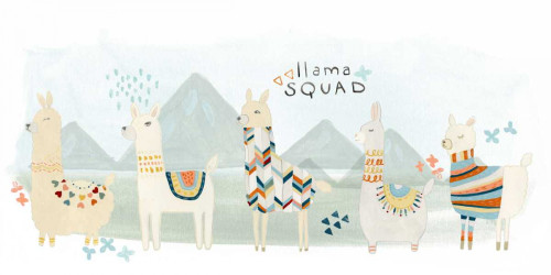 Llama Squad III Poster Print - June Erica Vess