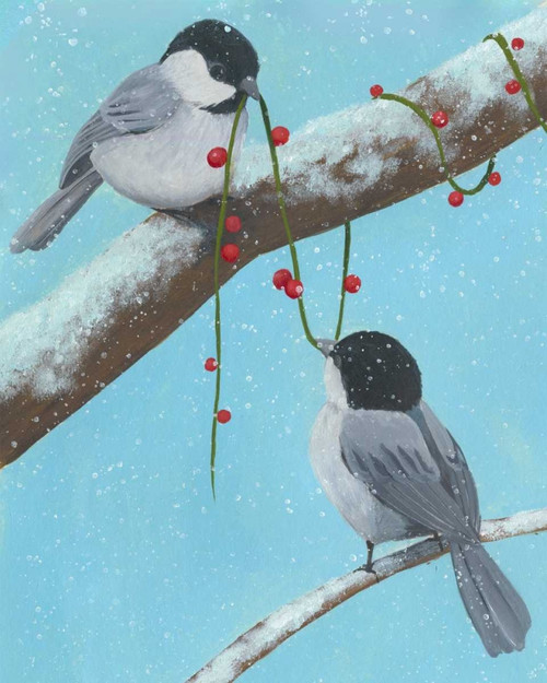 Chickadee Christmas IV 2-Up Poster Print - Grace Popp