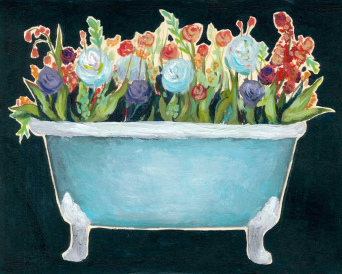 2-Up Bathtub Garden I Poster Print - Grace Popp