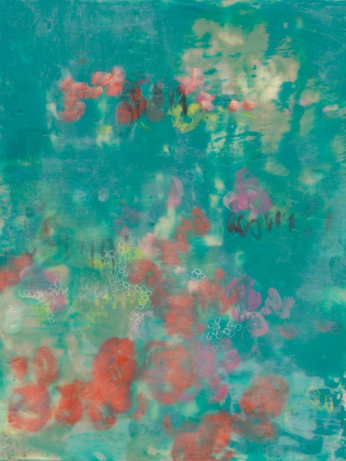 Teal Rose Garden II Poster Print - Jennifer Goldberger